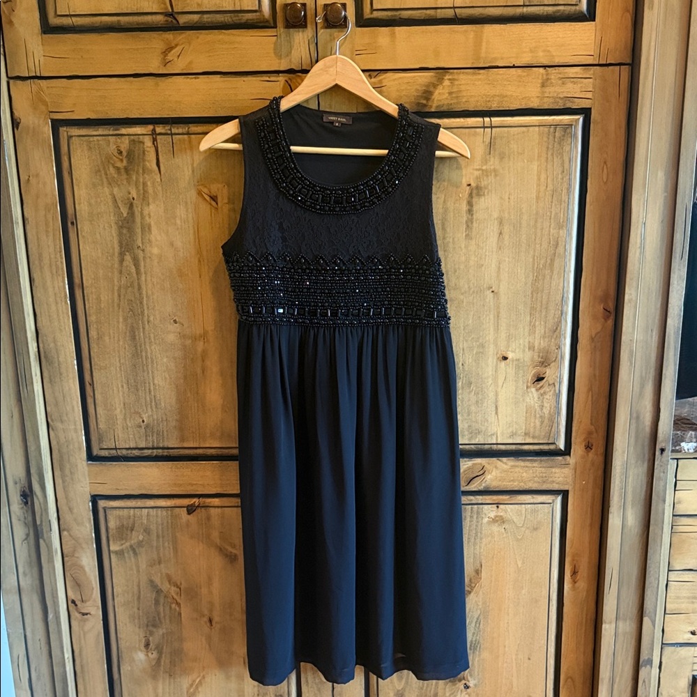 Elegant Black Embellished  Dress